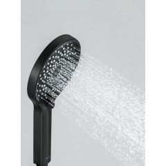 AQ2035MB ЛУГАНО душевой набор 3jet, матовый черный
