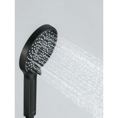 AQ2035MB ЛУГАНО душевой набор 3jet, матовый черный