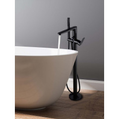 AQ1845MB НИКА смеситель для ванны напольный, матовый черный