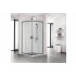 AQ ARI KV 08020BL Душевой уголок квадратный, двери раздвижные 800x800x2000 профиль черный, стекло прозрачное