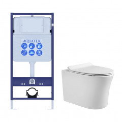 SET AQUATEK НИКА (рама AQUATEK Standard INS-0000012(без клавиши и крепежа)+унитаз НИКА AQ2009-00 с тонким сиденьем soft-close