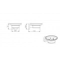 AQ4003MB ВЕГА мыльница, матовый черный