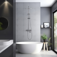 AQ2440CR ЛИРА душевая система (смеситель для ванны) 300мм