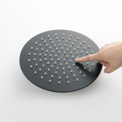 AQ2077MB круглый верхний душ 250*7 мм, матовый черный