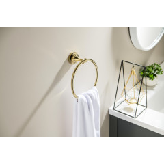 AQ4512PG КЛАССИК полотенцедержатель кольцо, полир. золото