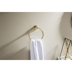 AQ4512PG КЛАССИК полотенцедержатель кольцо, полир. золото