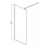 AQ WIW 14020BL Душевая перегородка Walk in с держателем 1400x2000 профиль черный, стекло прозрачное