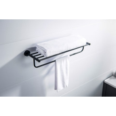 AQ4115MB ЕВРОПА полка для полотенец, матовый черный