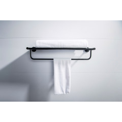 AQ4115MB ЕВРОПА полка для полотенец, матовый черный