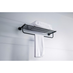 AQ4115MB ЕВРОПА полка для полотенец, матовый черный