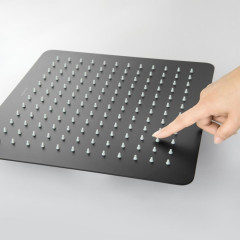 AQ2074MB квадратный верхний душ 300*300*2 мм, матовый черный