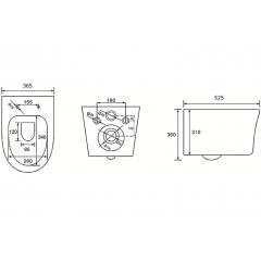 SET AQUATEK НИКА (рама AQUATEK Standard INS-0000012(без клавиши и крепежа)+унитаз НИКА AQ2009-00 с тонким сиденьем soft-close