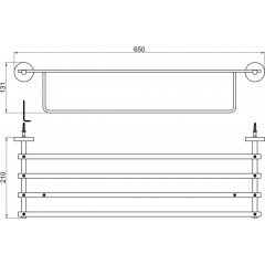AQ4615CR БЕТТА полка для полотенец