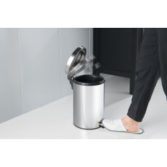 AQ4992CR корзина для мусора с педалью, 8л, полир. хром