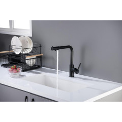 AQ1386MB ЕВРОПА смеситель для кухни с подключением к фильтру питьевой воды, матовый черный