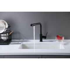 AQ1386MB ЕВРОПА смеситель для кухни с подключением к фильтру питьевой воды, матовый черный