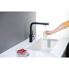 AQ1386MB ЕВРОПА смеситель для кухни с подключением к фильтру питьевой воды, матовый черный