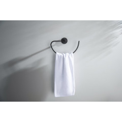 AQ4621MB БЕТТА полотенцедержатель овальный, матовый черный