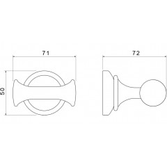 AQ4502MB КЛАССИК крючок двойной, матовый черный