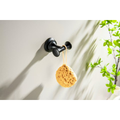 AQ4502MB КЛАССИК крючок двойной, матовый черный