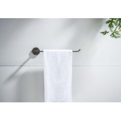 AQ4619BGM БЕТТА полотенцедержатель, оружейная сталь (шлиф. черный хром)