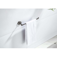 AQ4619BGM БЕТТА полотенцедержатель, оружейная сталь (шлиф. черный хром)