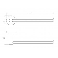 AQ4119BG ЕВРОПА полотенцедержатель, шлиф. золото
