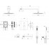 AQ1273CR ОБЕРОН Set 4 в 1 душевой комплект 3 режима