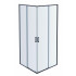 AQ ARI KV 08020BL Душевой уголок квадратный, двери раздвижные 800x800x2000 профиль черный, стекло прозрачное