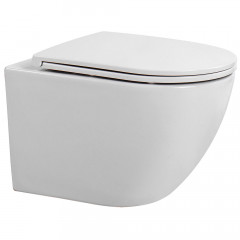 AQ1900T-00 ЕВРОПА Унитаз-компакт подвесной безободковый 480*360*340мм, смыв TORNADO, тонкое сиденье с механизмом плавного закрывания, крепеж