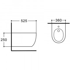 AQ1006-00 ЕВРОПА NEW Биде подвесное 535*360*250, цвет БЕЛЫЙ