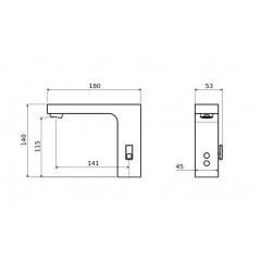 AQ5610CR ЛИБРА смеситель для раковины электронный