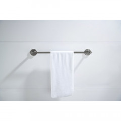 AQ4114BGM ЕВРОПА полотенцедержатель 600 мм, оружейная сталь (шлиф. черный хром)