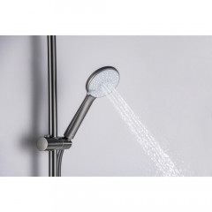 AQ2009BGM БЕТТА ручной душ 100 3 jet, оружейная сталь (шлиф. черный хром)