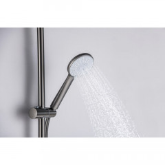 AQ2009BGM БЕТТА ручной душ 100 3 jet, оружейная сталь (шлиф. черный хром)