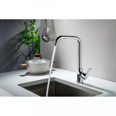 AQ1781CR ЛУГАНО смеситель для кухни (квадратный излив)