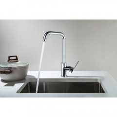 AQ1781CR ЛУГАНО смеситель для кухни (квадратный излив)