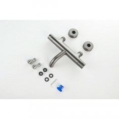 AQ1343BGM ЕВРОПА термостатический смеситель для ванны, оружейная сталь (шлиф. черный хром)