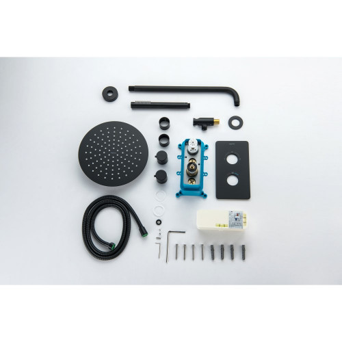 AQ1376MB ЕВРОПА Set 3 в 1 душевой комплект 2 режима, матовый черный