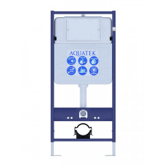 Set AQUATEK КЛАССИК (рама AQUATEK Standard INS-0000012 с звукоиз.прокладкой+крепеж KKI-0000002+кнопкаKDI-0000015+унитаз КЛАССИК AQ1111-00 с крышкой