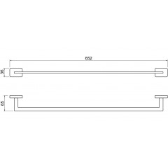 AQ4314CR ЛИБРА полотенцедержатель 600 мм