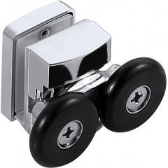 AQ ARI RA 10020CH Душевая дверь двухэлементная, раздвижная1000x2000 профиль хром, стекло прозрачное (AQ NAA 6121-100)