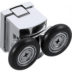 AQ ARI RA 10020CH Душевая дверь двухэлементная, раздвижная1000x2000 профиль хром, стекло прозрачное (AQ NAA 6121-100)