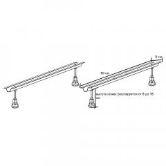 Опорная конструкция для прямоугольных ванн (универсальная)
