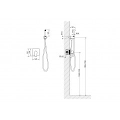 AQ1219BG ОБЕРОН набор с гигиеническим душем (смеситель + гигиеническая лейка + шланг + шланговое подсоединение с держателем), шлиф. золото