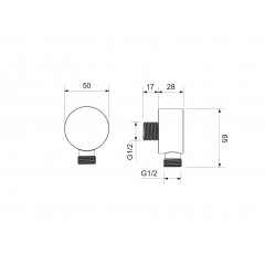 AQ2457BG шланговое подсоединение, шлиф. золото