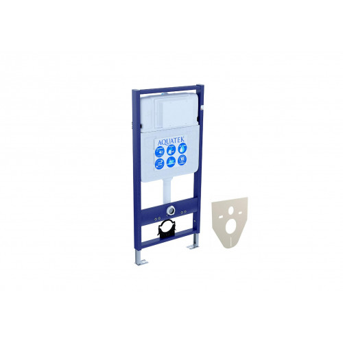 Set AQUATEK ВЕГА (рама AQUATEK Standard INS-0000012 с звукоиз.прокладкой+крепеж KKI-0000002+кнопкаKDI-0000012+унитаз ВЕГА AQ1905-00 с крышкой-сиденьем