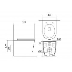 Set AQUATEK ВЕГА (рама AQUATEK Standard INS-0000012 с звукоиз.прокладкой+крепеж KKI-0000002+кнопкаKDI-0000012+унитаз ВЕГА AQ1905-00 с крышкой-сиденьем