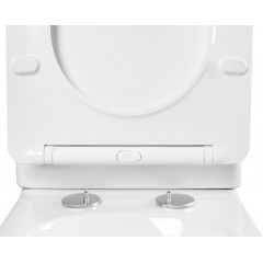 AQ1964-00 АМАДЕО Унитаз приставной безободковый 560*365*400 мм, тонкое сиденье с механизмом плавного закрывания, крепеж