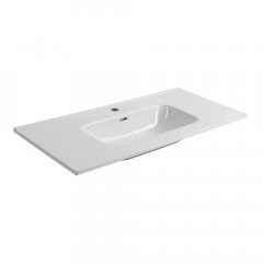 AQ77100-LG Комплект мебели: Тумба 100см ВЕГА с раковиной AQ4100-00, 2 ящика, цвет серый туман